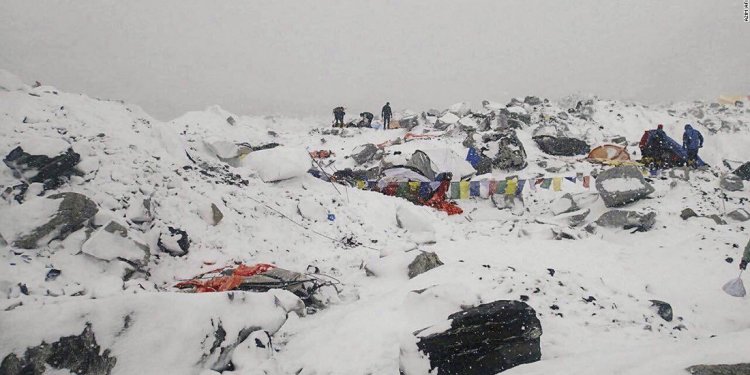 A wide view of the destruction