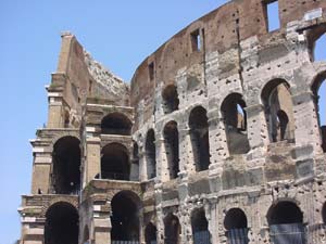 a graphic associated with the Colosseum, Rome