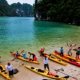 Kayaking in Halong Bay