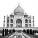 Taj Mahal black and white