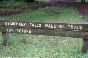 Sign telling united states what we had been enrolled in in order to attain Beauchamp Falls