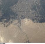 The pyramids seen from space.