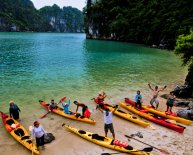 Kayaking in Halong Bay
