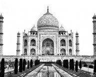 Taj Mahal black and white