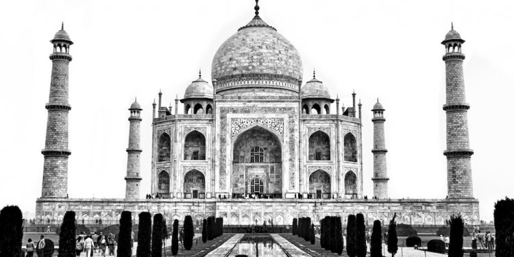 Taj Mahal black and white
